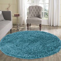 rug with teal